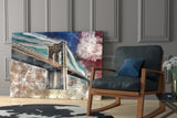 Illustration bridge Glass Wall Art