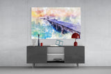 Illustration Dock Glass Wall Art