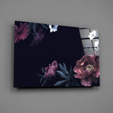 Floral Pattern Glass Wall Art