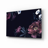 Motif floral Impression sur verre