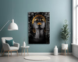 African Woman Portrait Glass Wall Art