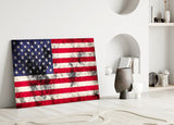 Flag of the United States Glass Wall Art