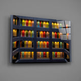 Colored Doors Glass Wall Art