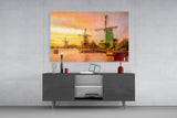 Windmills Glass Wall Art