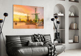 Windmills Glass Wall Art