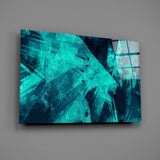 Green Abstract Pattern Glass Wall Art