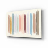 Colored Lines Glass Wall Art