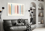 Colored Lines Glass Wall Art