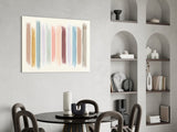 Colored Lines Glass Wall Art