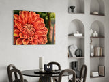 Orange Gerbera Glass Wall Art