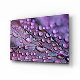 Purple Leaf Glass Wall Art