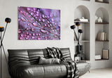 Purple Leaf Glass Wall Art