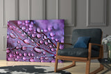 Purple Leaf Glass Wall Art