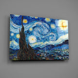 Van Gogh Starry Night Glass Wall Art