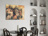 Horses Glass Wall Art