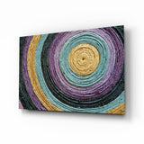 Colored Spiral Glass Wall Art