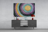 Colored Spiral Glass Wall Art