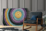 Colored Spiral Glass Wall Art