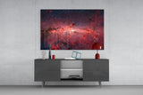 Red Nebula Glass Wall Art