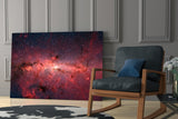 Red Nebula Glass Wall Art