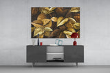 Yellow Leaf Glass Wall Art