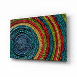 Colored Spiral Glass Wall Art