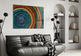 Colored Spiral Glass Wall Art