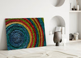 Colored Spiral Glass Wall Art