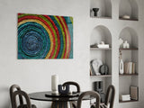 Colored Spiral Glass Wall Art