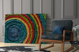 Colored Spiral Glass Wall Art