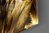 Yellow Leaf Glass Wall Art