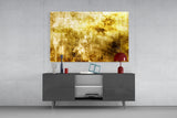 Yellow Abstract Pattern Glass Wall Art