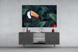 Toucan Parrot Glass Wall Art