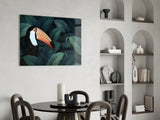 Toucan Parrot Glass Wall Art