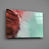 Green Abstract Pattern Glass Wall Art