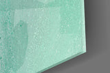 Green Abstract Pattern Glass Wall Art