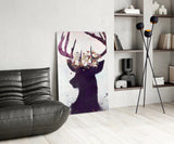 Deer Glass Wall Art