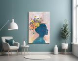 Woman Portrait Glass Wall Art