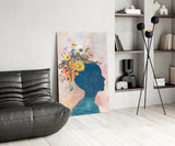 Woman Portrait Glass Wall Art