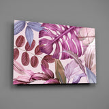 Tropical Leaves Glass Wall Art