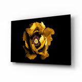 Fleur jaune Impression sur verre