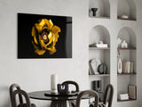 Yellow Flower Glass Wall Art