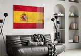 Flag of Spain Glass Wall Art