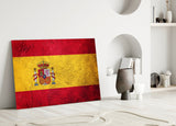 Flag of Spain Glass Wall Art