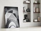 Architectural Geometric Shapes Glass Wall Art