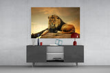 Lion Glass Wall Art