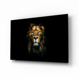 Lion Glass Wall Art