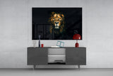 Lion Glass Wall Art