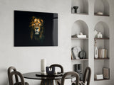 Lion Glass Wall Art