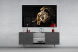 Lion Glass Wall Art